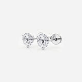 Three Prong Round Lab Grown Diamond Stud Earrings