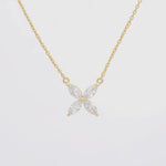 Marquise Floral Necklace | Minimalist Flower Charm Pendant Necklace | Adorn By You