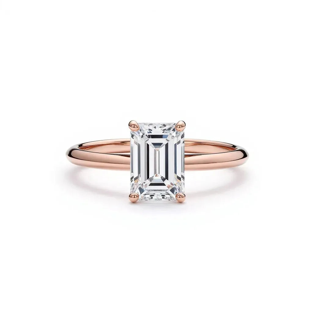1.00 Carat Emerald Cut Diamond Engagement Ring - Adorn By You - Timeless Elegance